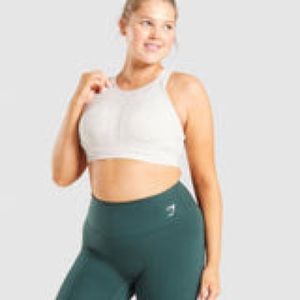 COPY - Gymshark Mesh Neckline Training Sports Bra - Cream